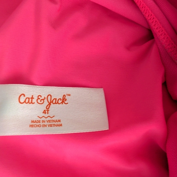 Cat & Jack Girls Swimming Pink Tank Top with Pineapple Design Size 4T - Picture 6 of 7